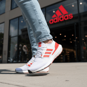 Adidas Ultraboost 22 Cloud White Vivid Red HP2485