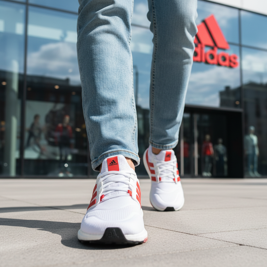 Adidas Ultraboost 22 Cloud White Vivid Red HP2485 - Image 4