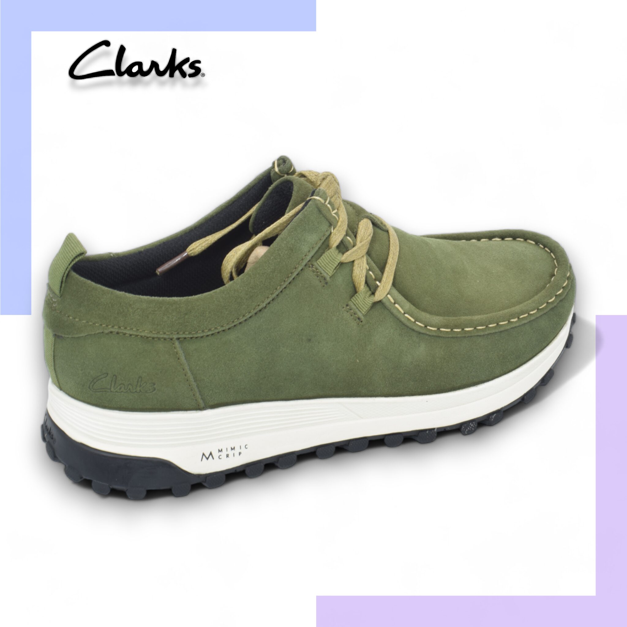Clarks ATL Men's shoe in Army Green - Image 4