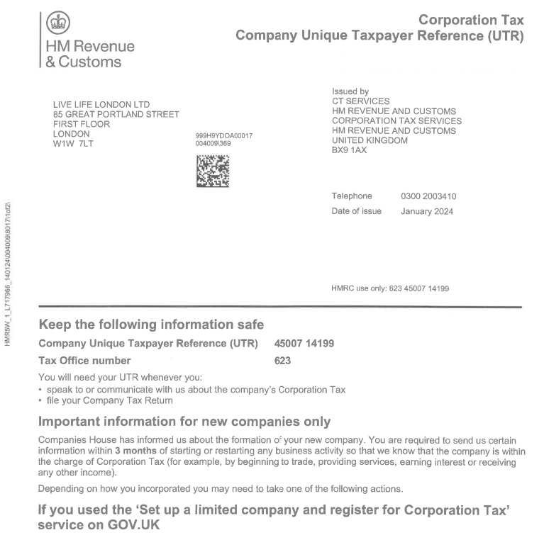 UK Tax Registration