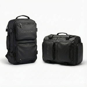Calvin Klein Leather Multi-Use Backpack – Black Calvin Klein