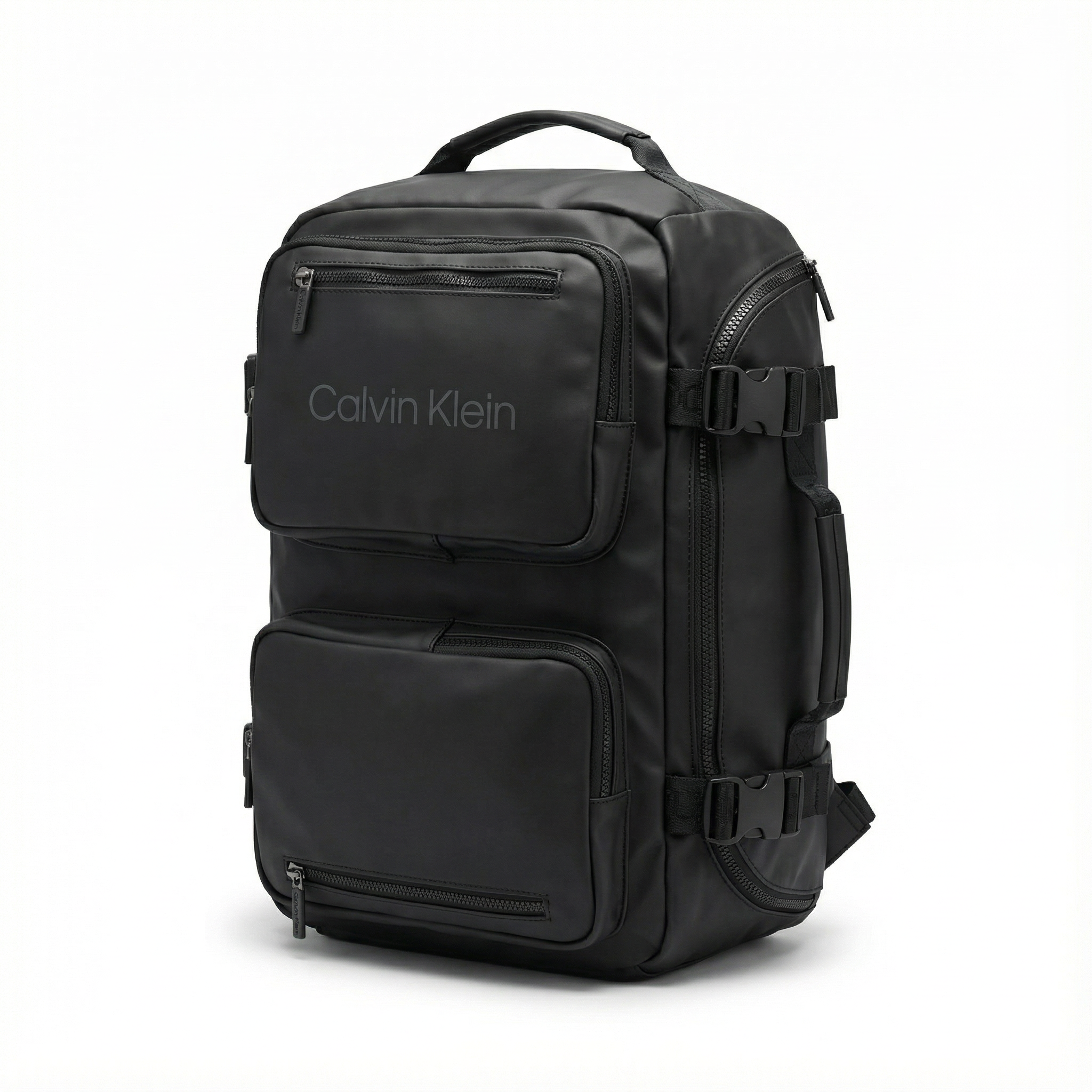 Calvin Klein Leather Multi-Use Backpack – Black - Image 6