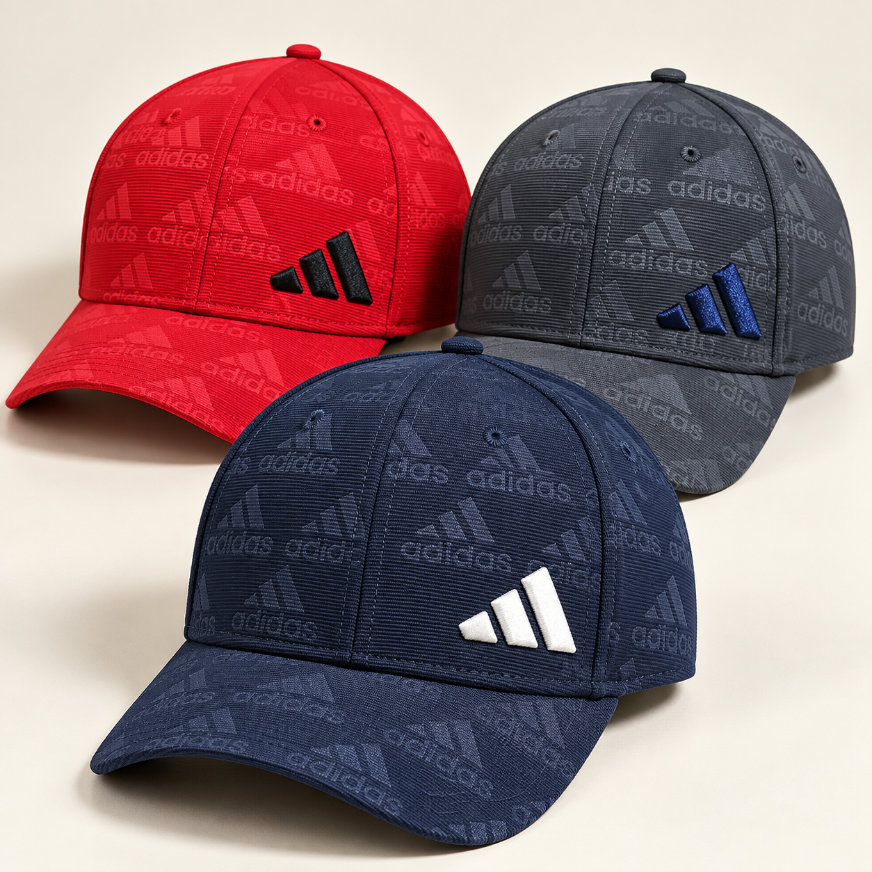 adidas new logo embroidered baseball cap — adidas-tonal-cap-cover-r1