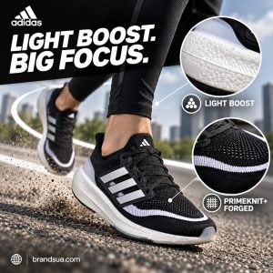 Adidas ULTRABOOST LIGHT SHOES Black HQ6340 — Crisp on-foot running hero with oversize actual foamdetail and exactknit closeu…