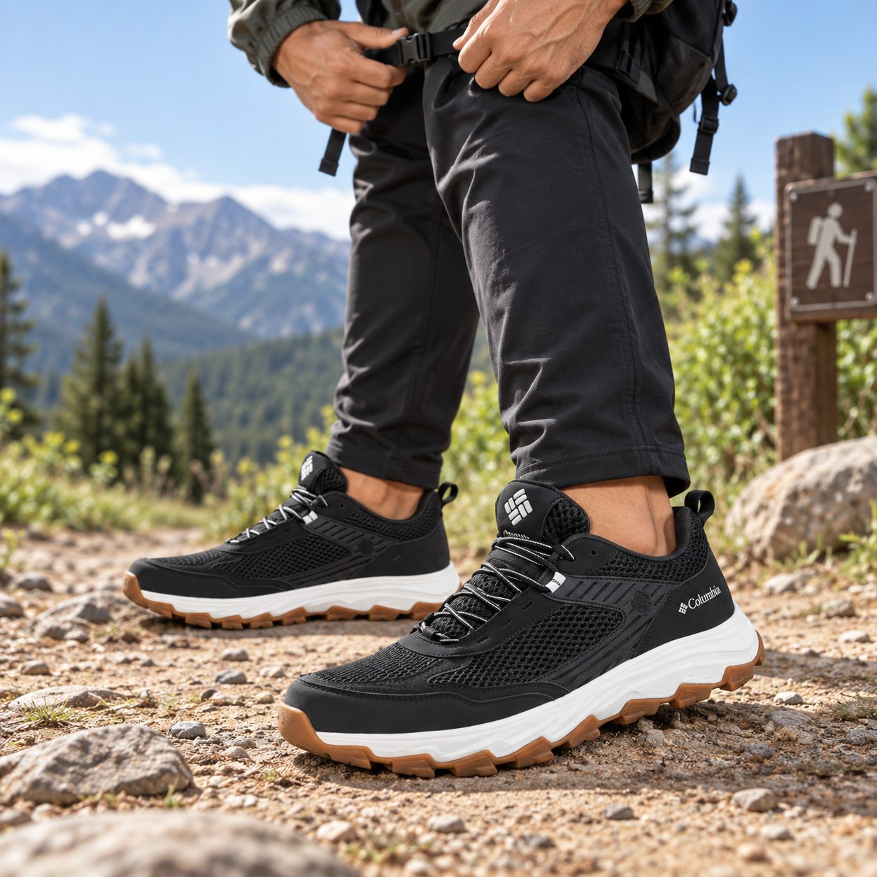 Columbia Men's Hatana Max Outdry Hiking Shoe — Colors: black, Size: 45