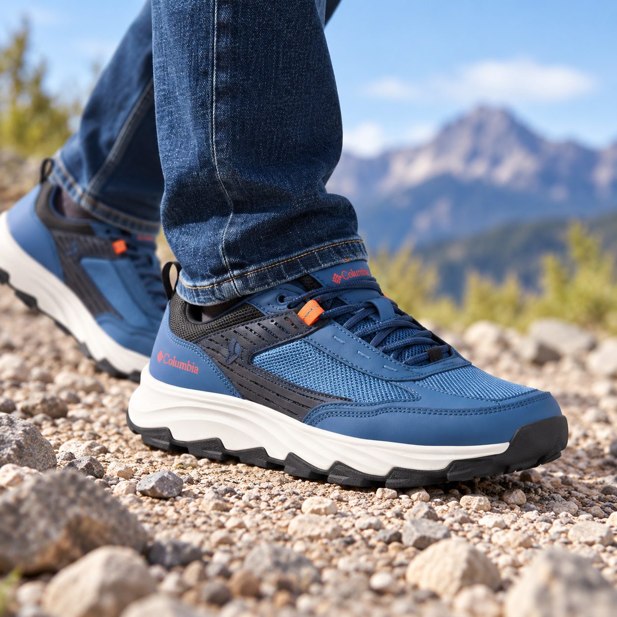 Columbia Men's Hatana Max Outdry Hiking Shoe — Colors: blue, Size: 42