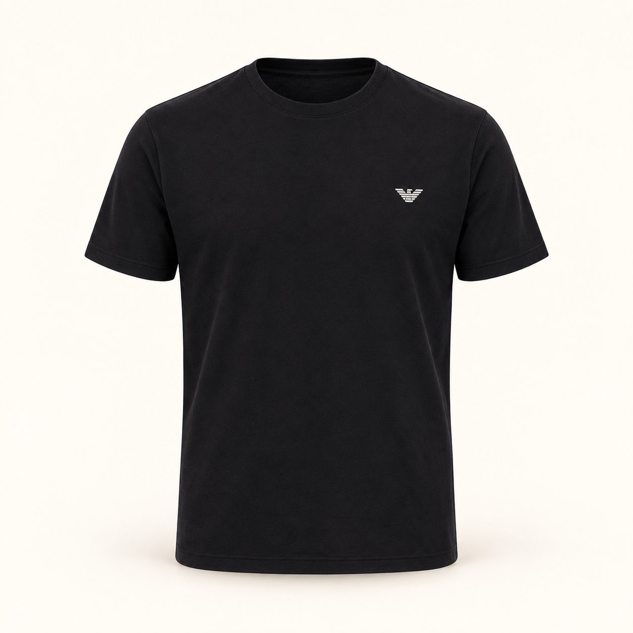 Giorgio Armani round short-sleeveshirt — all black front product cover