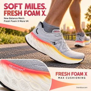 New Balance Men's Fresh Foam X More V4 — SOFT MILES. FRESH FOAM X.; Adultcalves easypacerun sunriseparkloop exactgreysourcea…