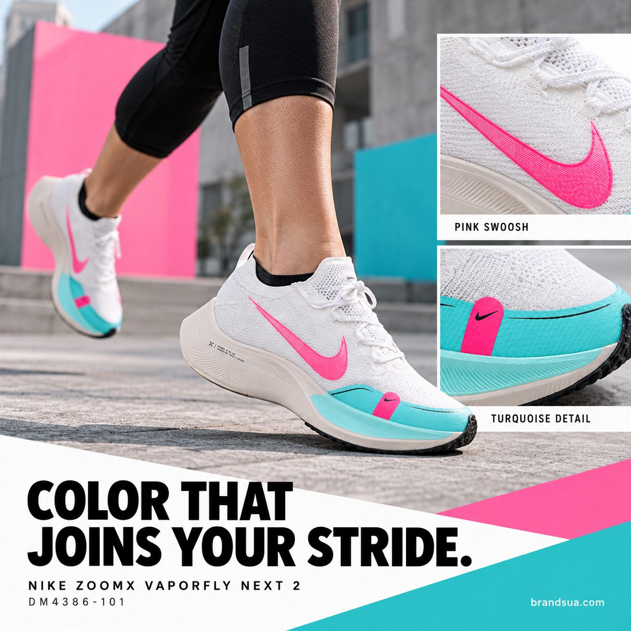 Nike ZoomX VaporFly Next 2 DM4386-101 — COLOR THAT JOINS YOUR STRIDE.; Adultcalves midstride in greyurbanplaza blackrunningo…