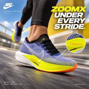 NIKE ZOOMX VAPORFLY NEXT% 3 DV4130-431 — Actual labelled foam proves material claim in use.
