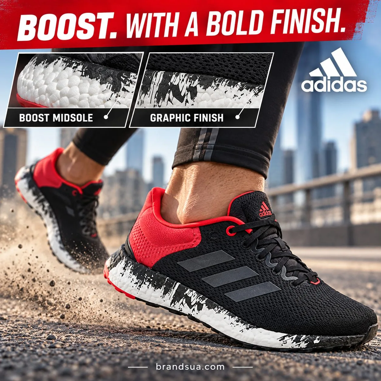 Adidas PUREBOOST 21 RUNNING SHOE GV7702 — Annotated foam and graphic prove component and aesthetic.