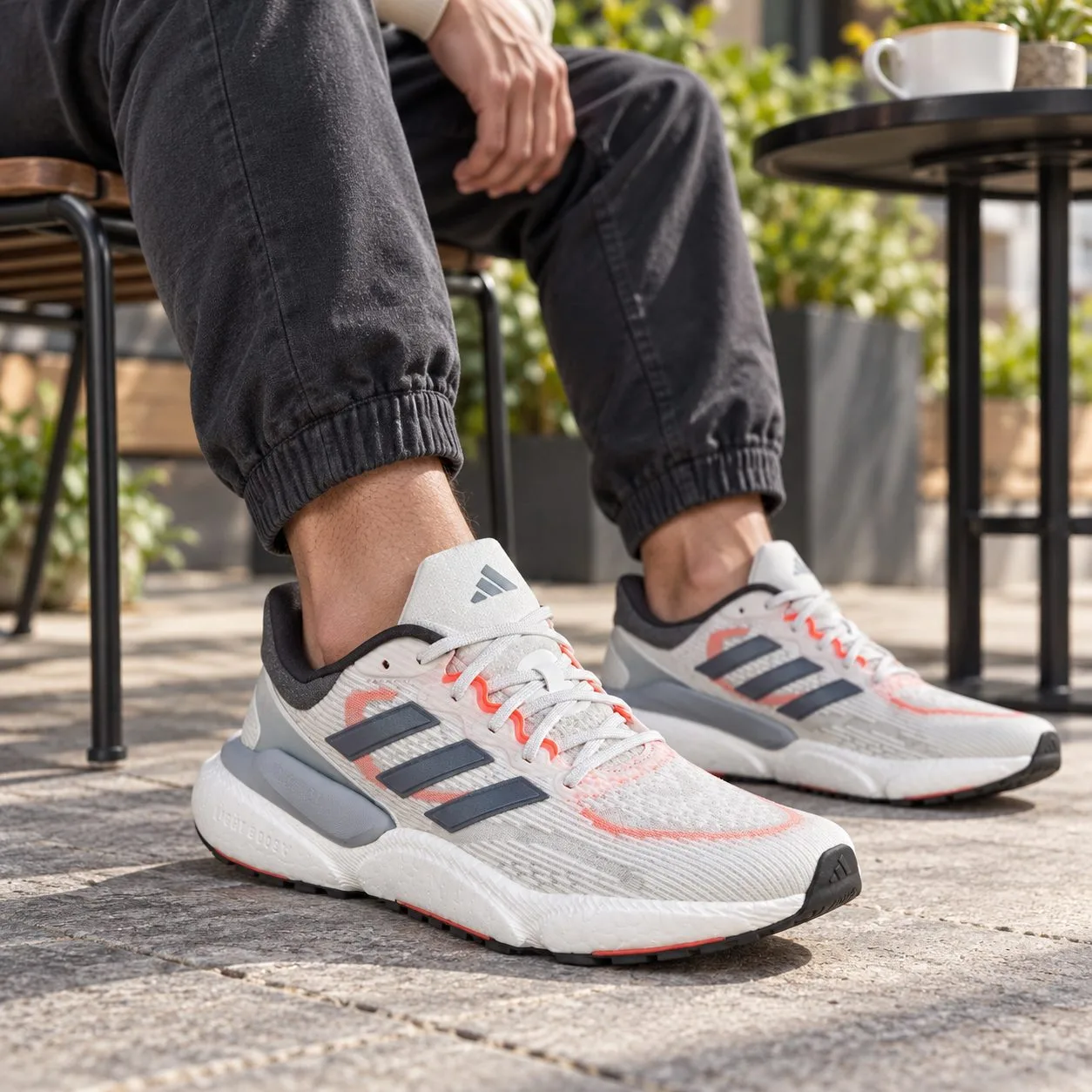 Adidas Solarboost 5 Men's Crystal White Grey GW1962 — Size: 42