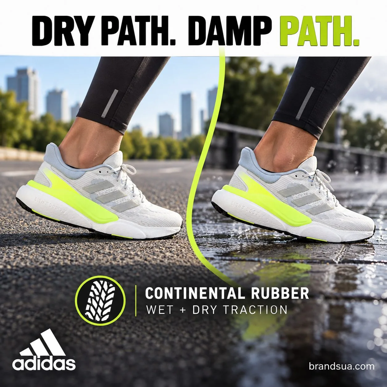 Adidas Solarboost 5 Running Shoes IF4846 — Two source-faithful shoes onfeet at dryanddamp contactpoints demonstrate surfacev…