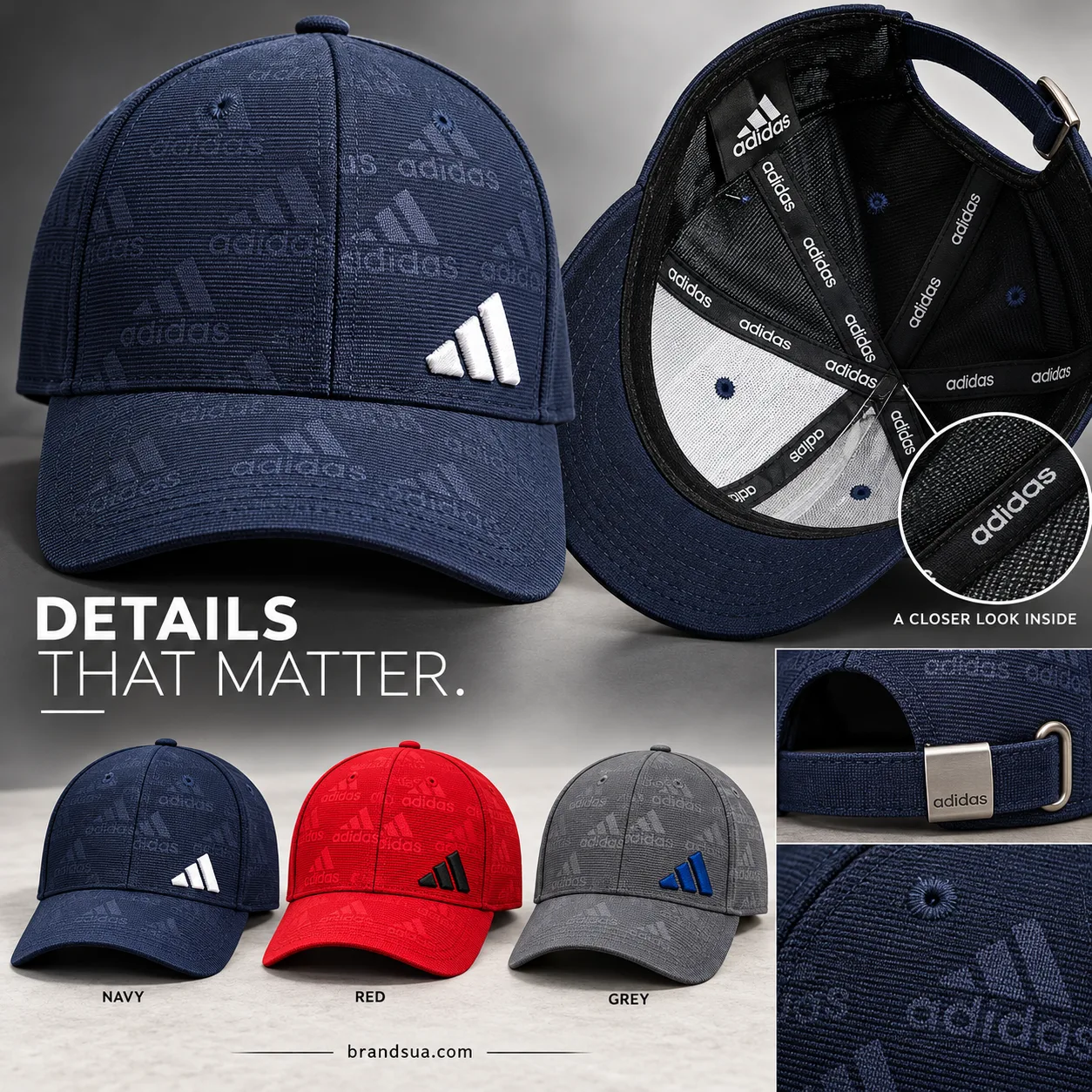 adidas new logo embroidered baseball cap — adidas-tonal-cap-gallery-1-r1