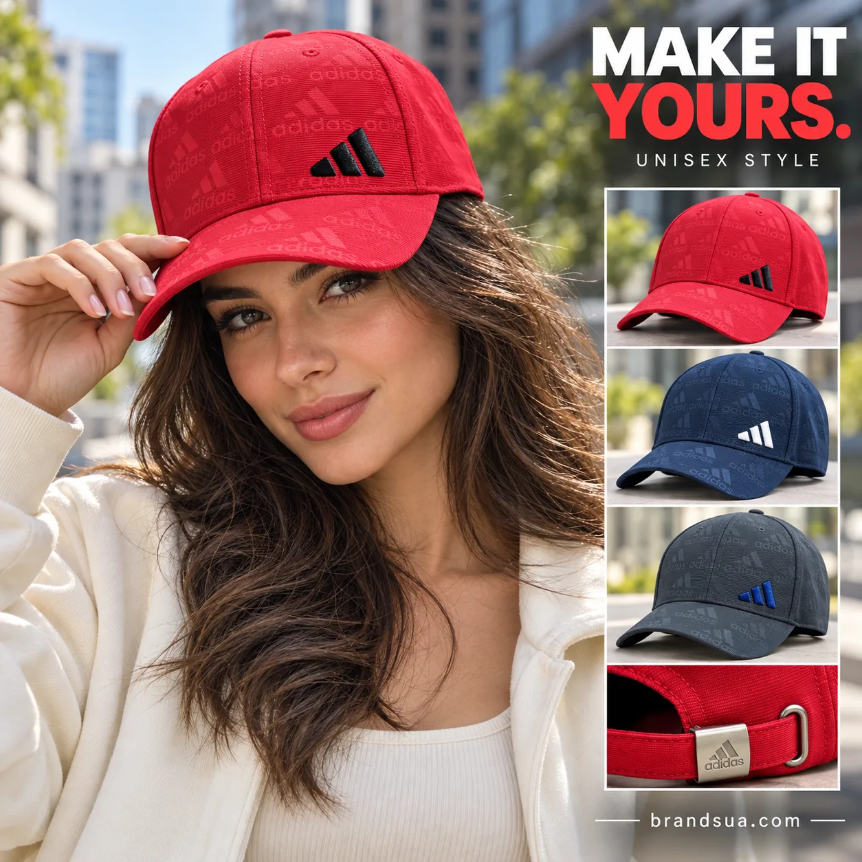 adidas new logo embroidered baseball cap — adidas-tonal-cap-gallery-6-r1