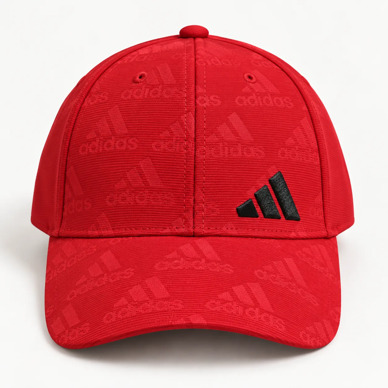 adidas new logo embroidered baseball cap — adidas-tonal-cap-variation-red-r2