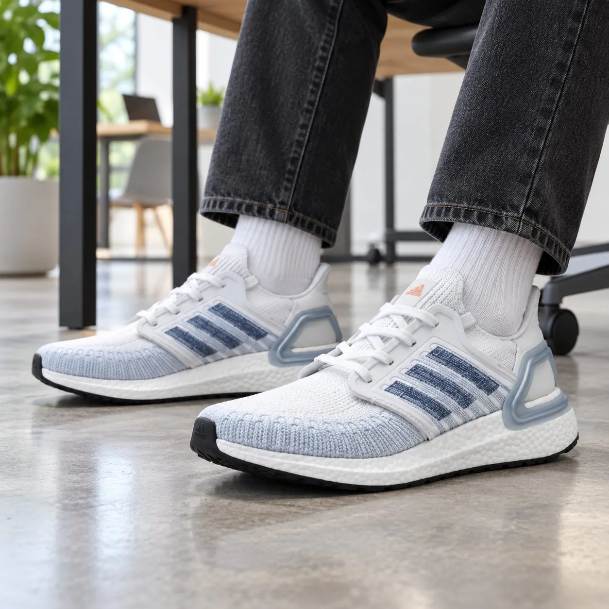 Adidas Ultraboost 20 White Light Blue FY3454 — Size: 43