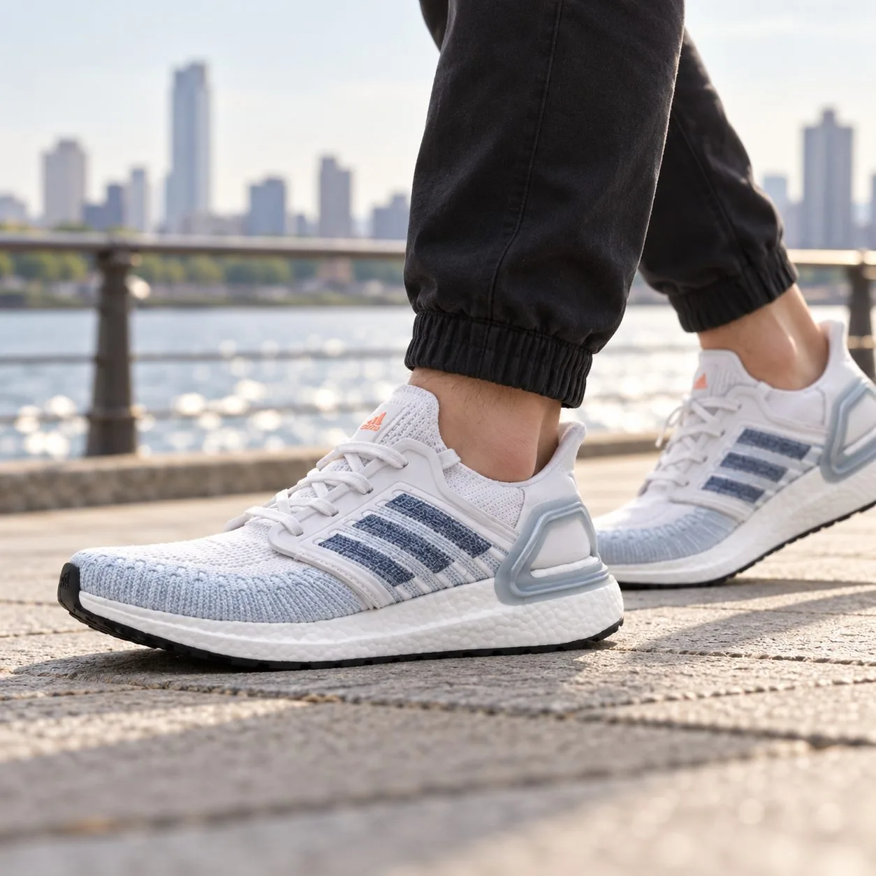 Adidas Ultraboost 20 White Light Blue FY3454 — Size: 44