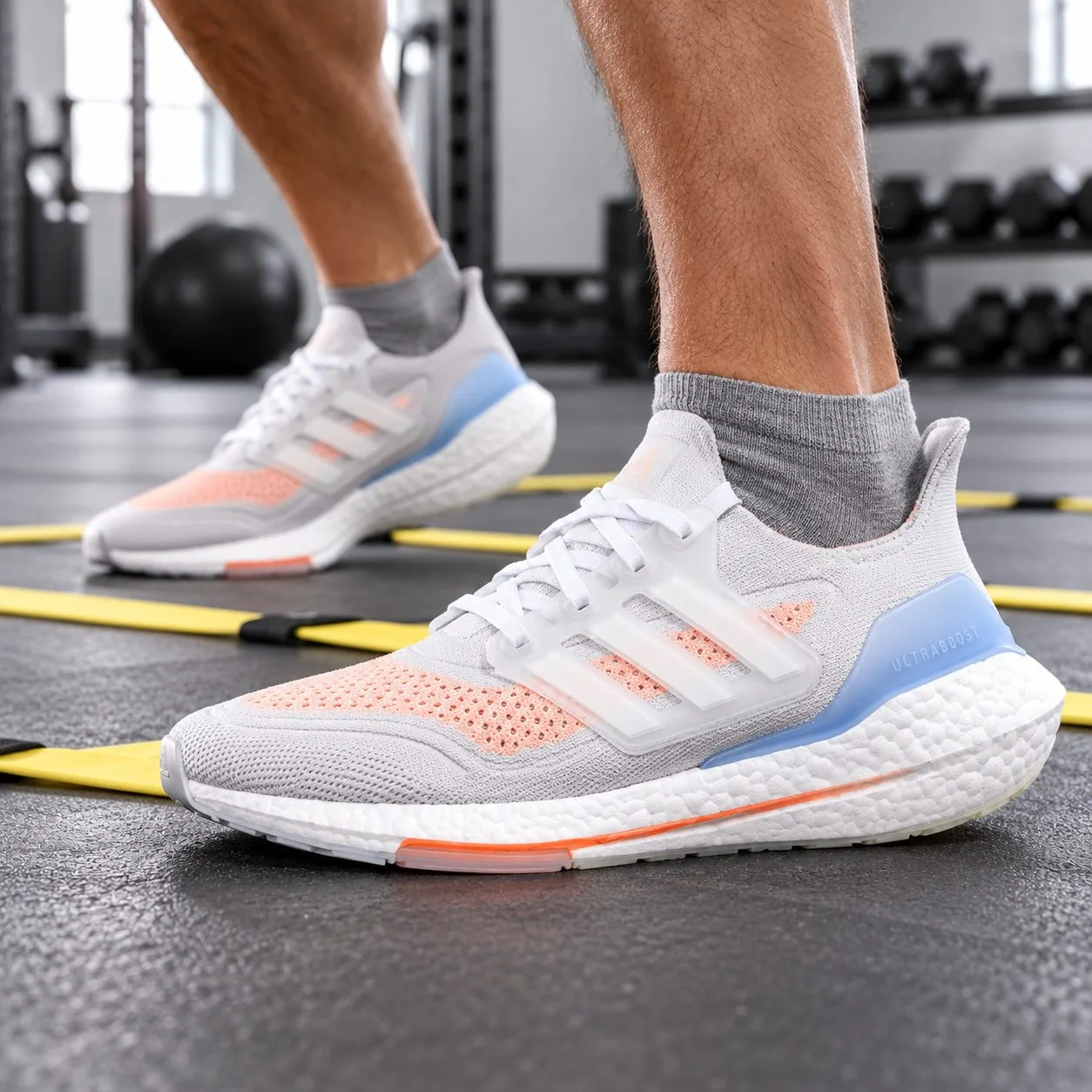 Adidas Ultraboost 21 White Glow Pink FY0396 — Size: 44