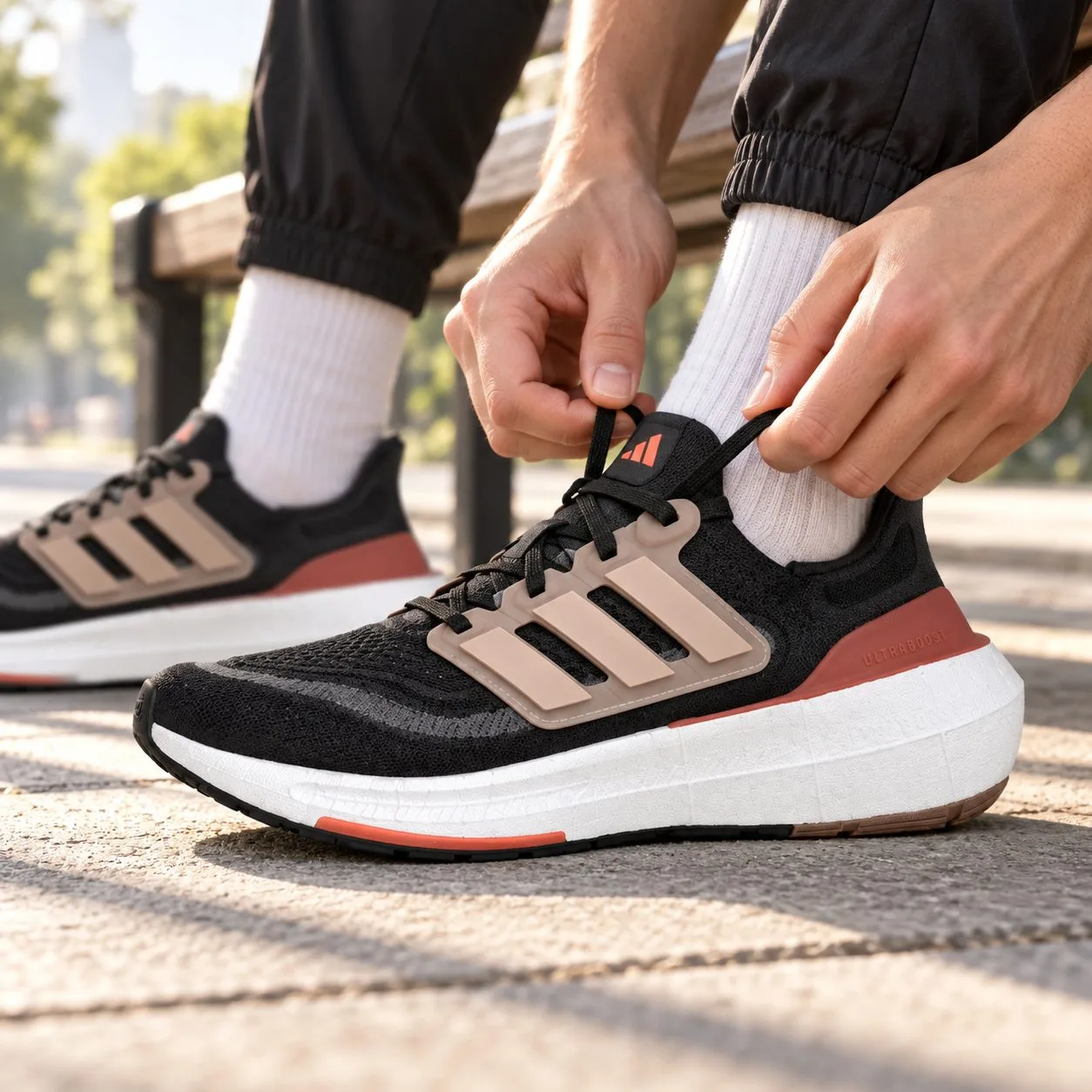Adidas Ultraboost 23 Light Core Black Grey Six HQ6344 — Size: 46