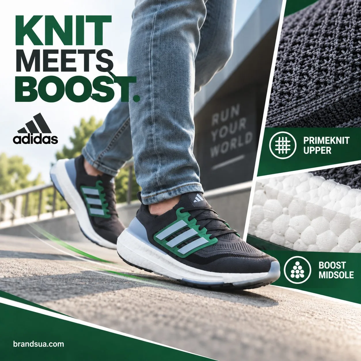 Adidas Ultraboost 23 Neutral running shoe men grey green HQ6342 — Two textureproofswatches tiedto exact onfootshoemake theco…