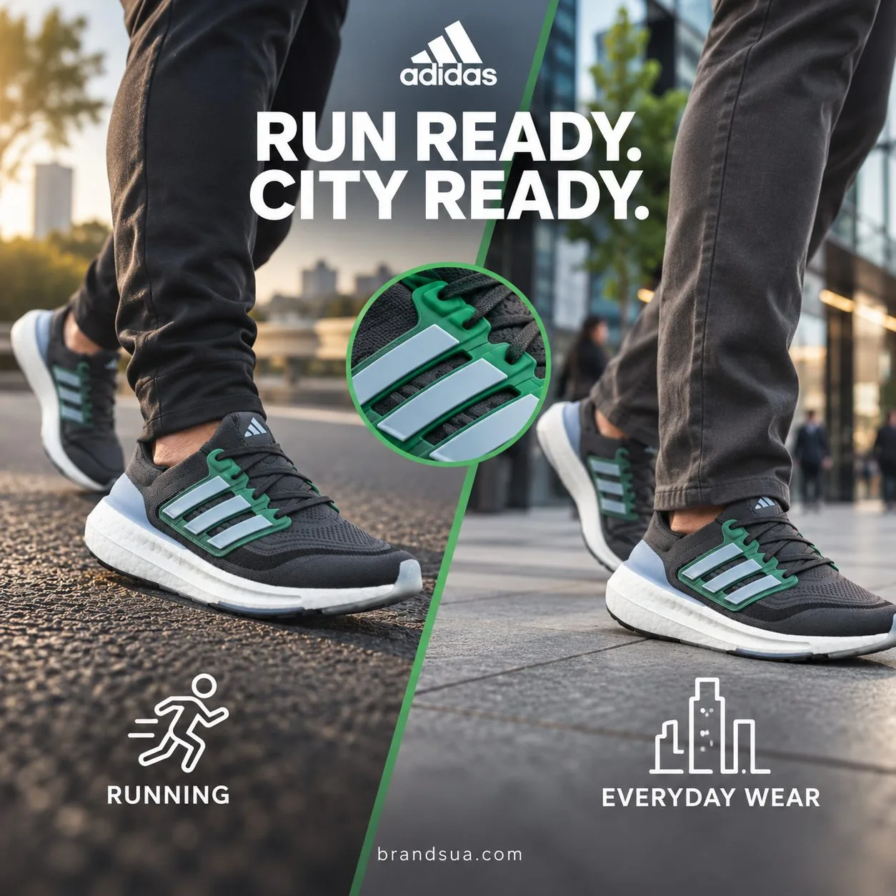 Adidas Ultraboost 23 Neutral running shoe men grey green HQ6342 — A trainingstride and casualcommutewalk shareexactshoe andg…