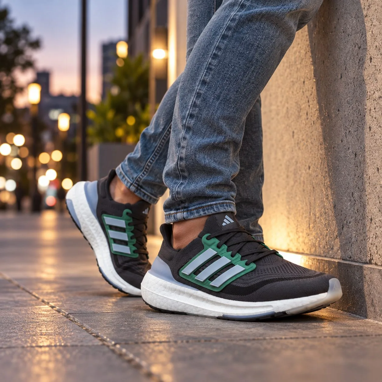 Adidas Ultraboost 23 Neutral running shoe men grey green HQ6342 — Size: 43