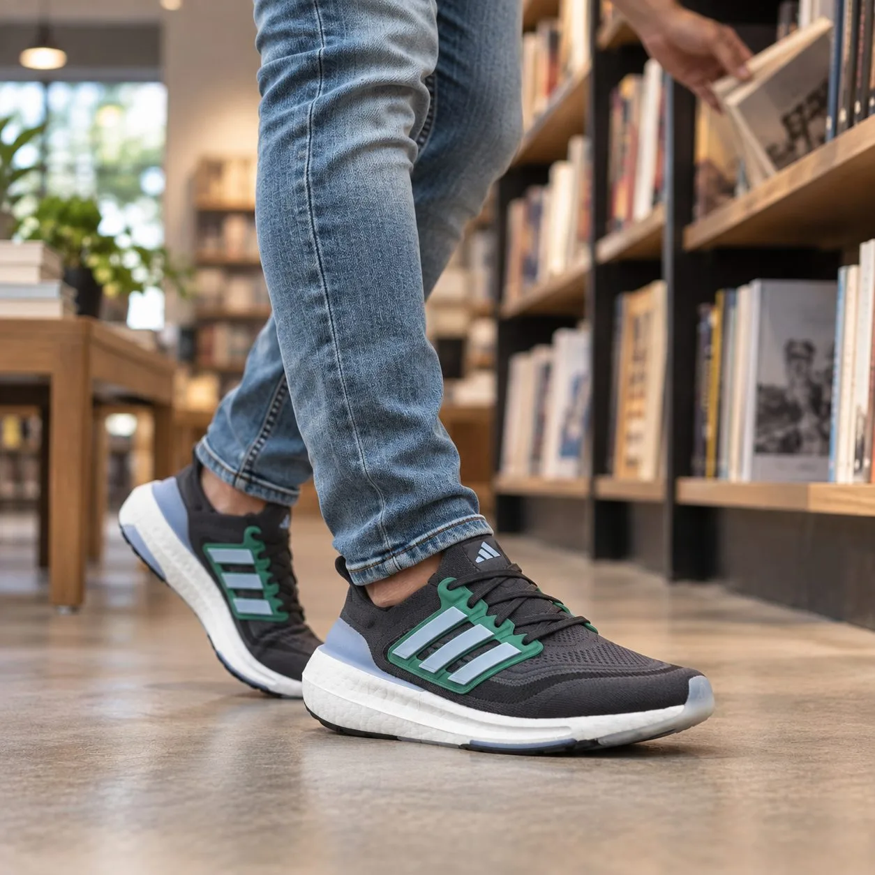 Adidas Ultraboost 23 Neutral running shoe men grey green HQ6342 — Size: 44