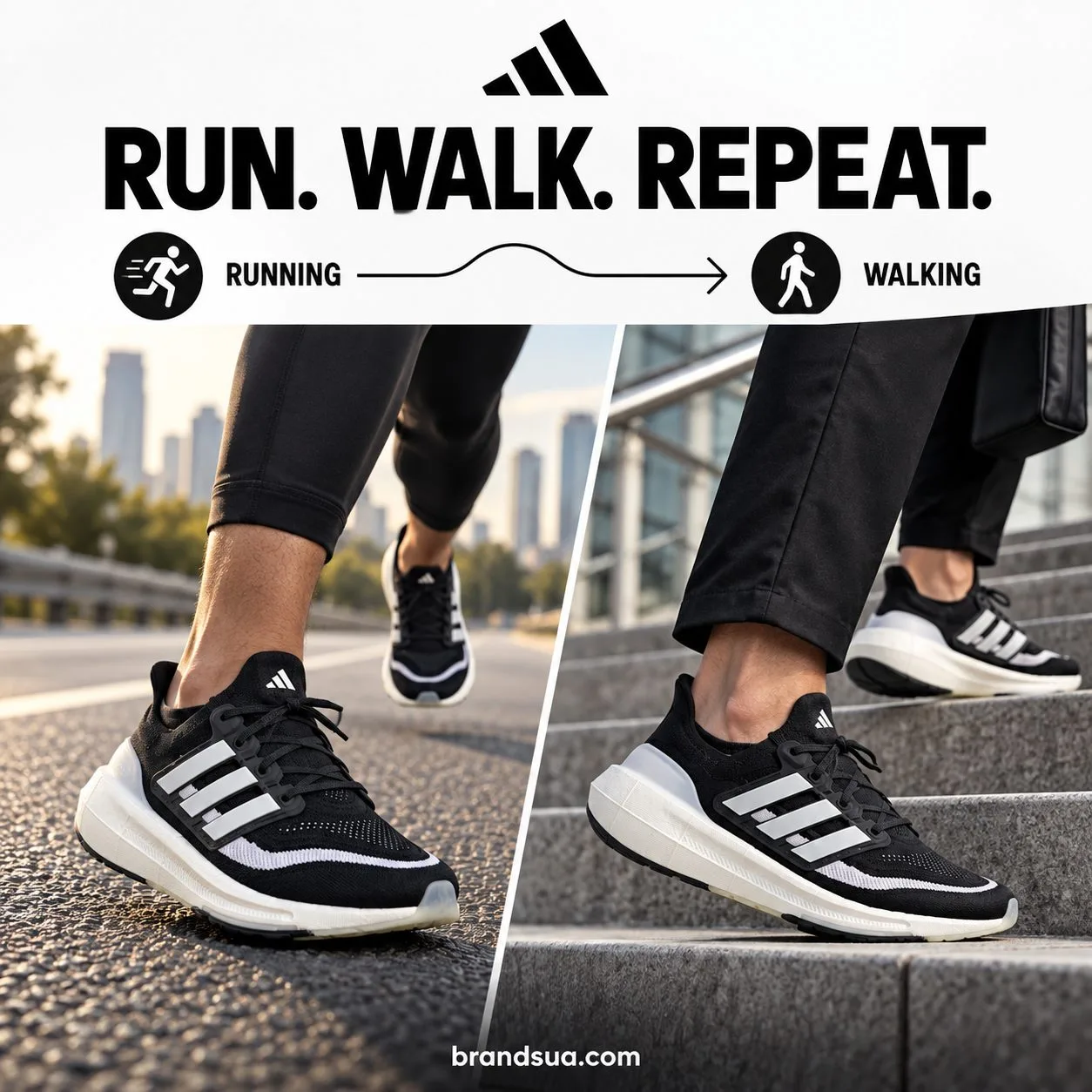 Adidas ULTRABOOST LIGHT SHOES Black HQ6340 — A continuous horizontalvisual story joins active morningrun and commuter stairw…