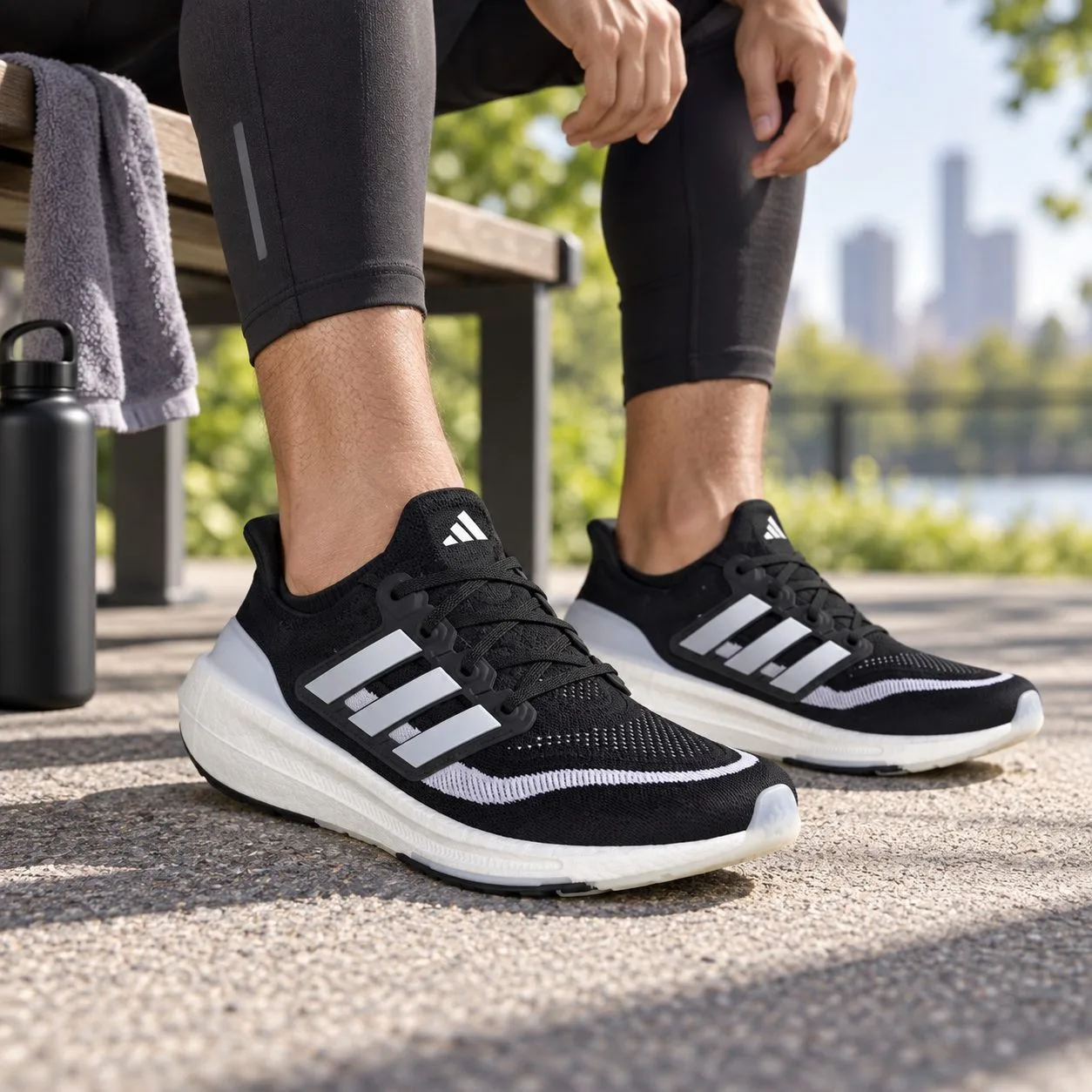 Adidas ULTRABOOST LIGHT SHOES Black HQ6340 — Size: 43