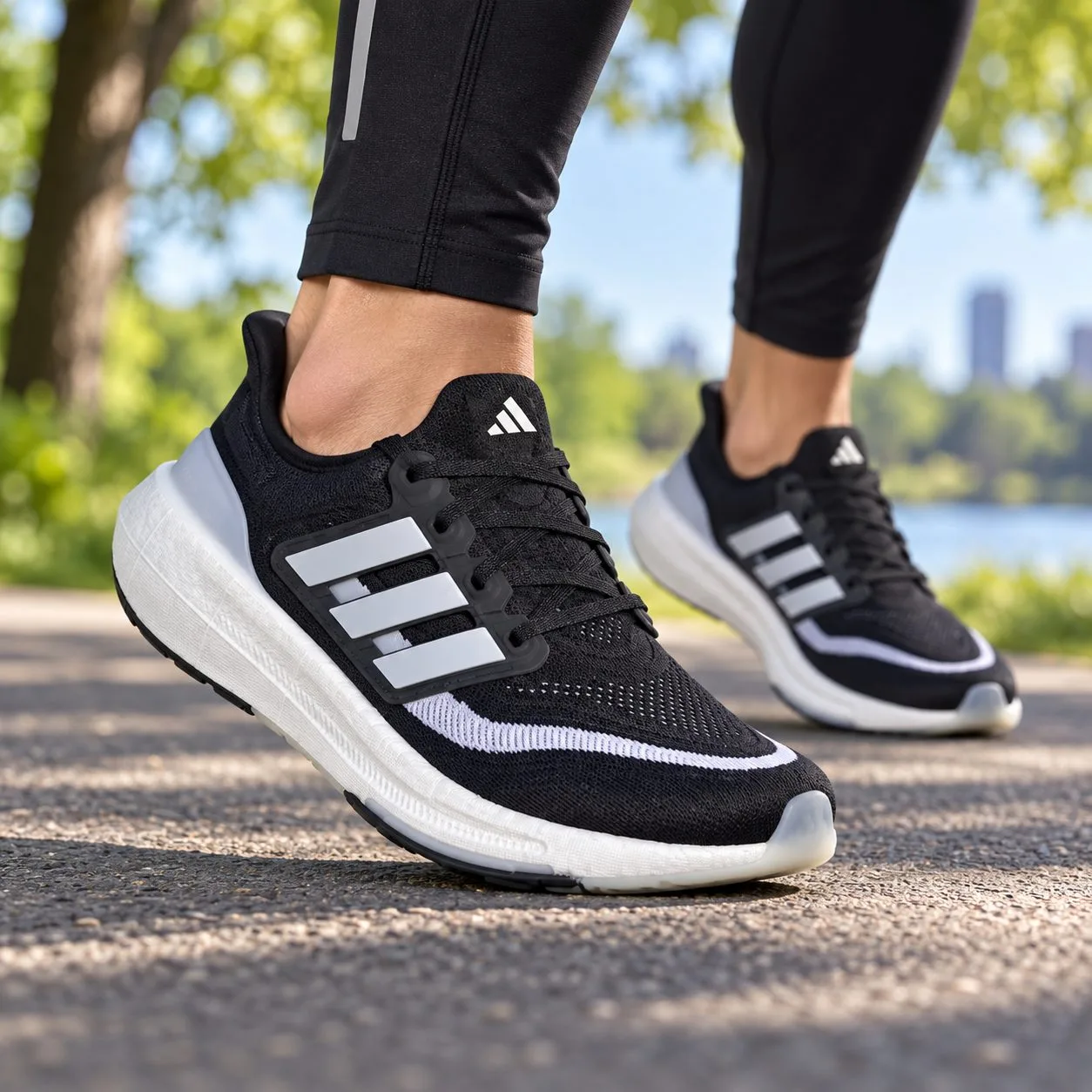 Adidas ULTRABOOST LIGHT SHOES Black HQ6340 — Size: 44