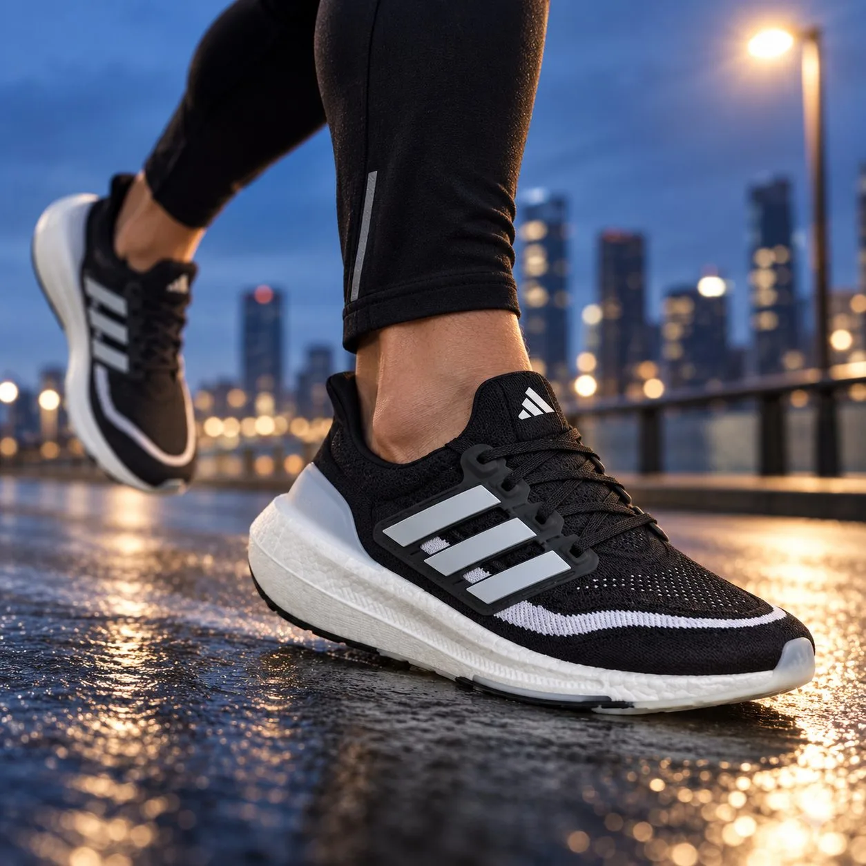 Adidas ULTRABOOST LIGHT SHOES Black HQ6340 — Size: 45