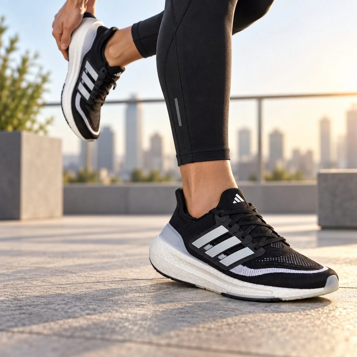 Adidas ULTRABOOST LIGHT SHOES Black HQ6340 — Size: 46
