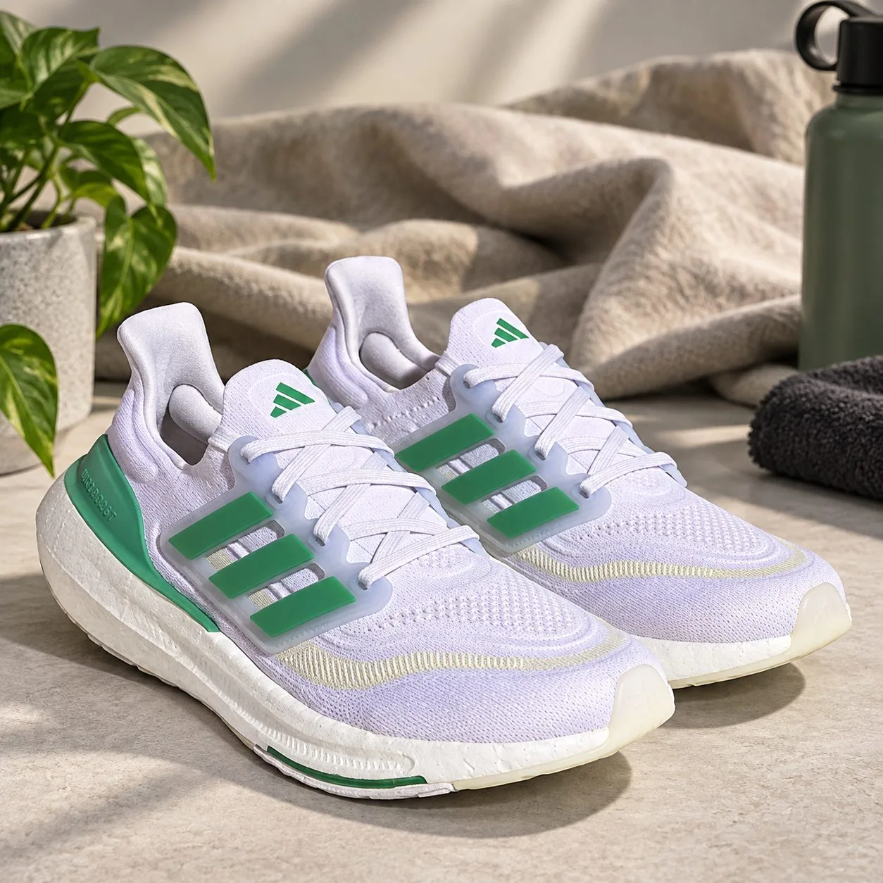Adidas Ultraboost Light White Tint Court Green Blue Dawn HQ6350 — Size: 42
