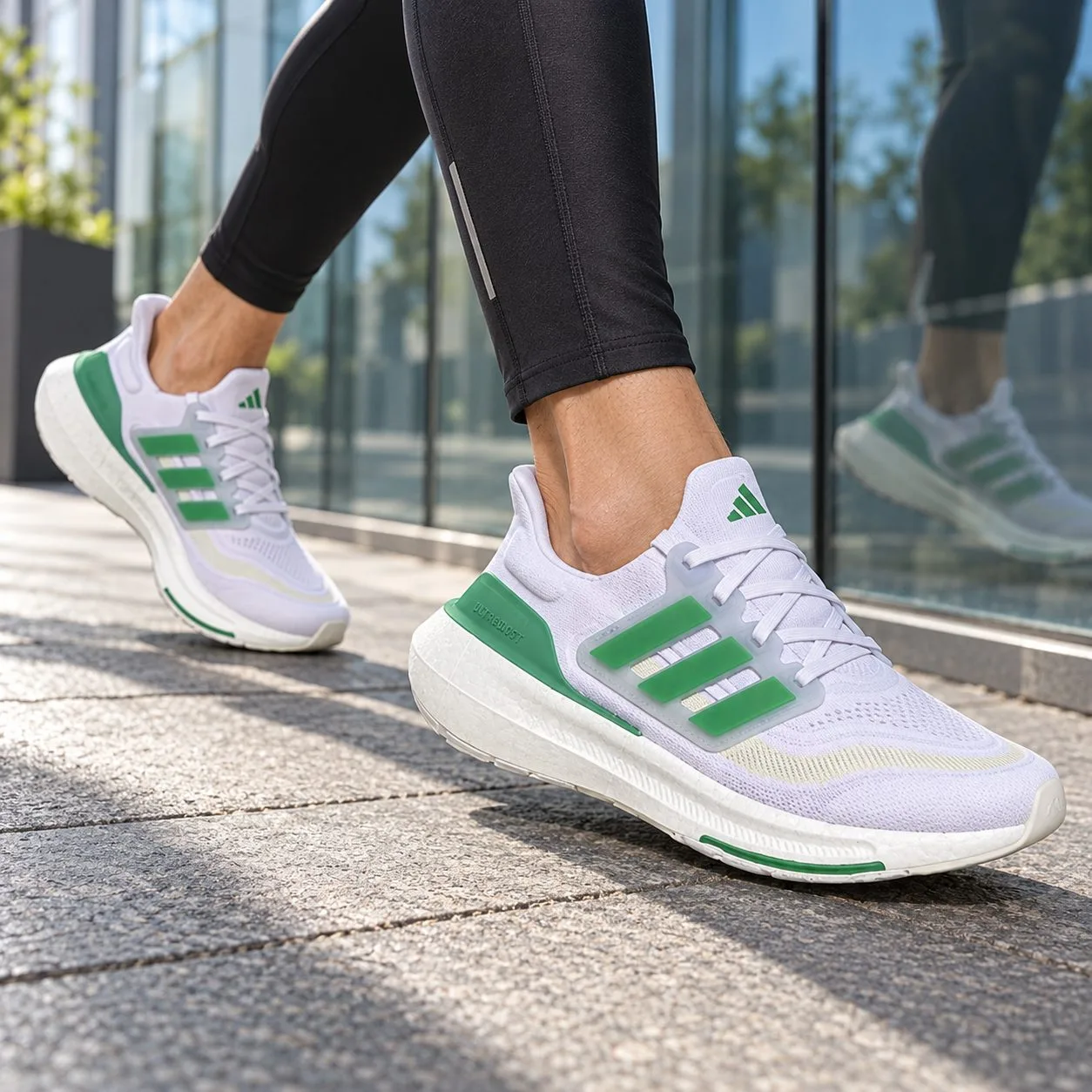 Adidas Ultraboost Light White Tint Court Green Blue Dawn HQ6350 — Size: 43