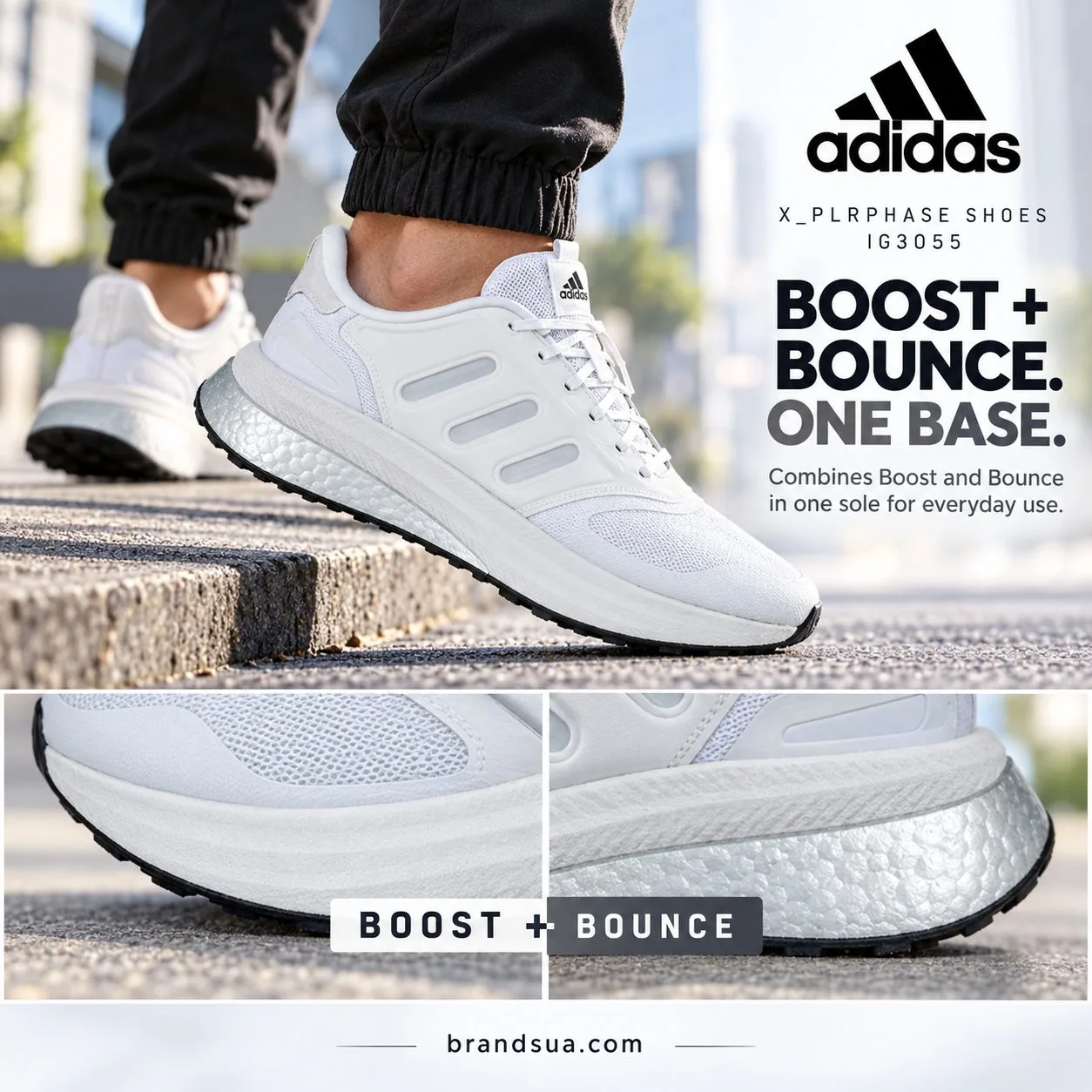 Adidas X_PLRPHASE SHOES IG3055 — Actual sole textures support named cushioning combination.