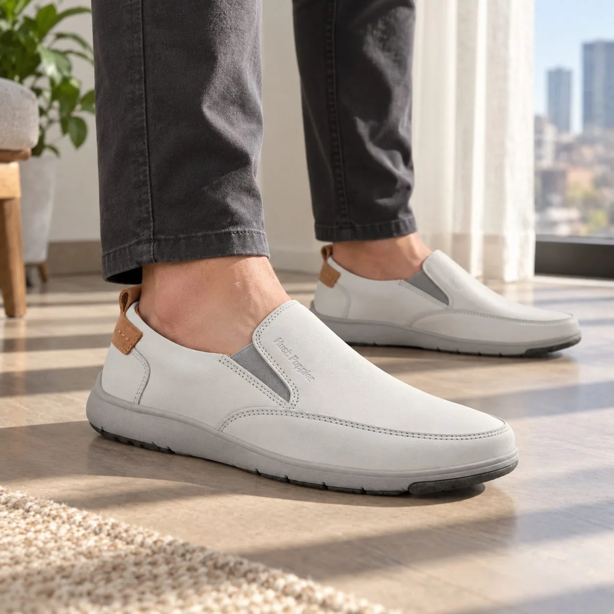 hush puppies Grey Baylor Slip-On Shoes 3912 — Size: 44