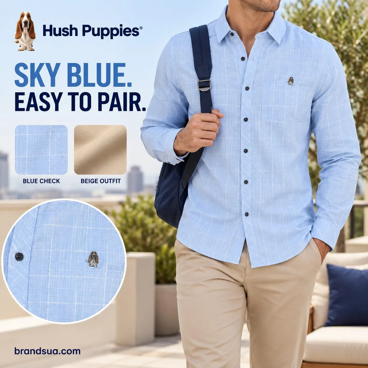 Hush Puppies Men’s Casual Shirt — Real outfit coordination answers what to wear with the shirt.