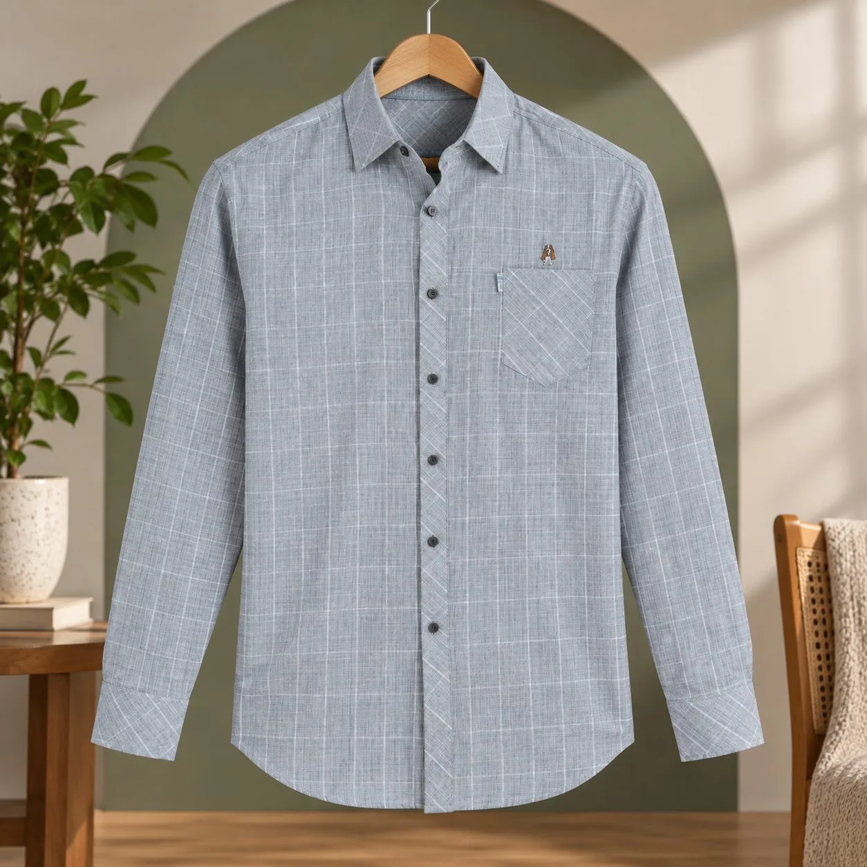 Hush Puppies Men’s Casual Shirt — Colors: grey, Size: 3xl