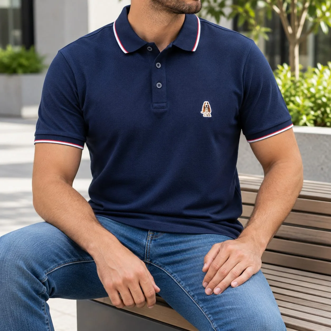 Hush Puppies short-sleeved T-Shirt (Polo) — Size: 3xl, Colors: navy