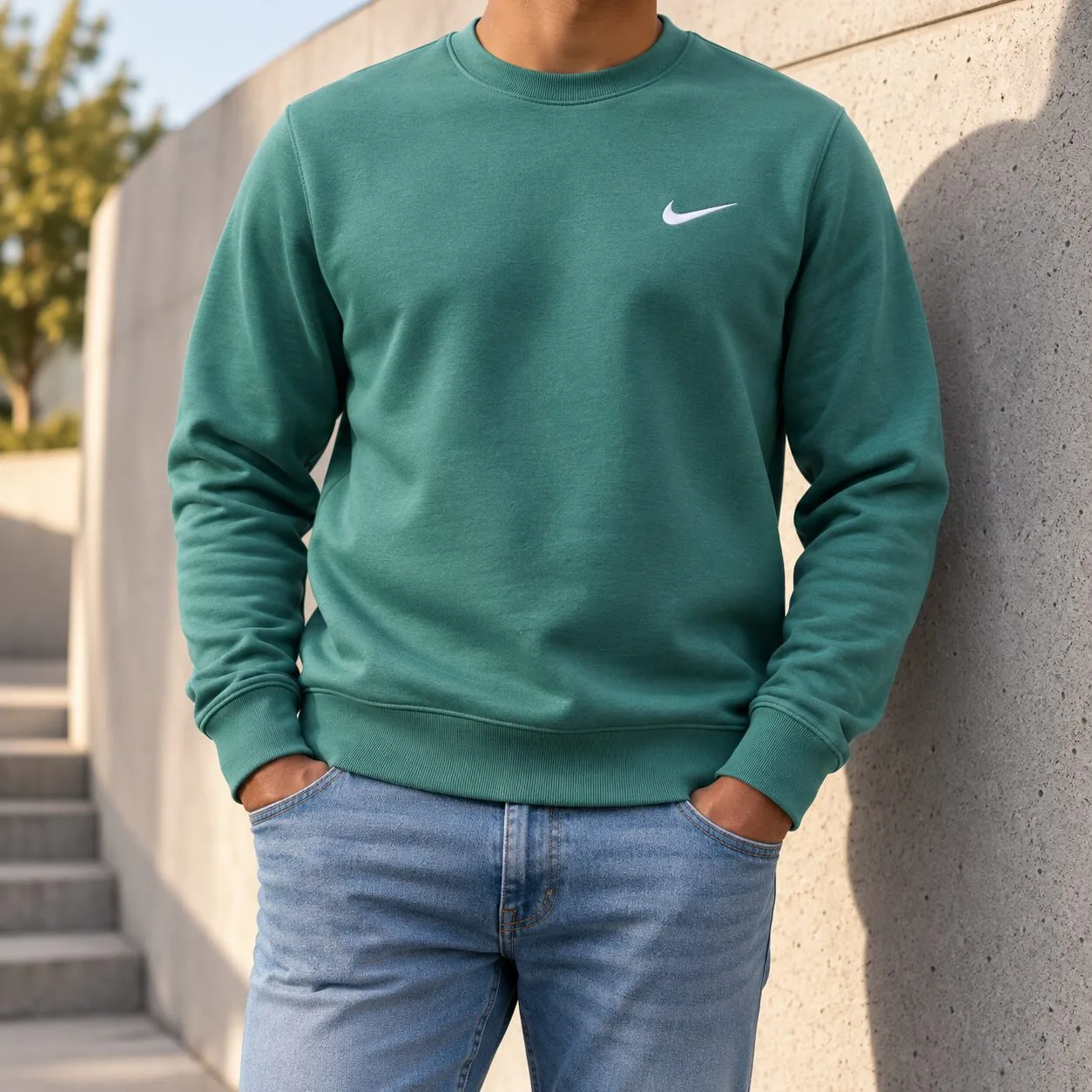 Nike Crewneck Sweatshirt — Colors: mint-green, Size: l
