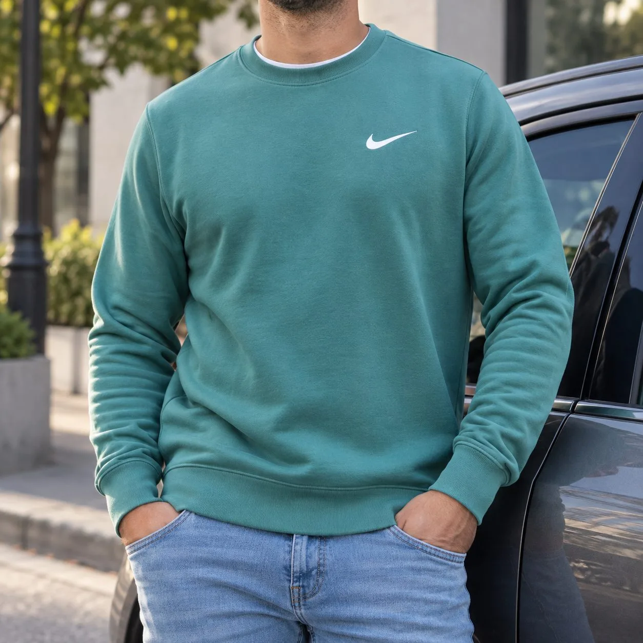Nike Crewneck Sweatshirt — Colors: mint-green, Size: xl