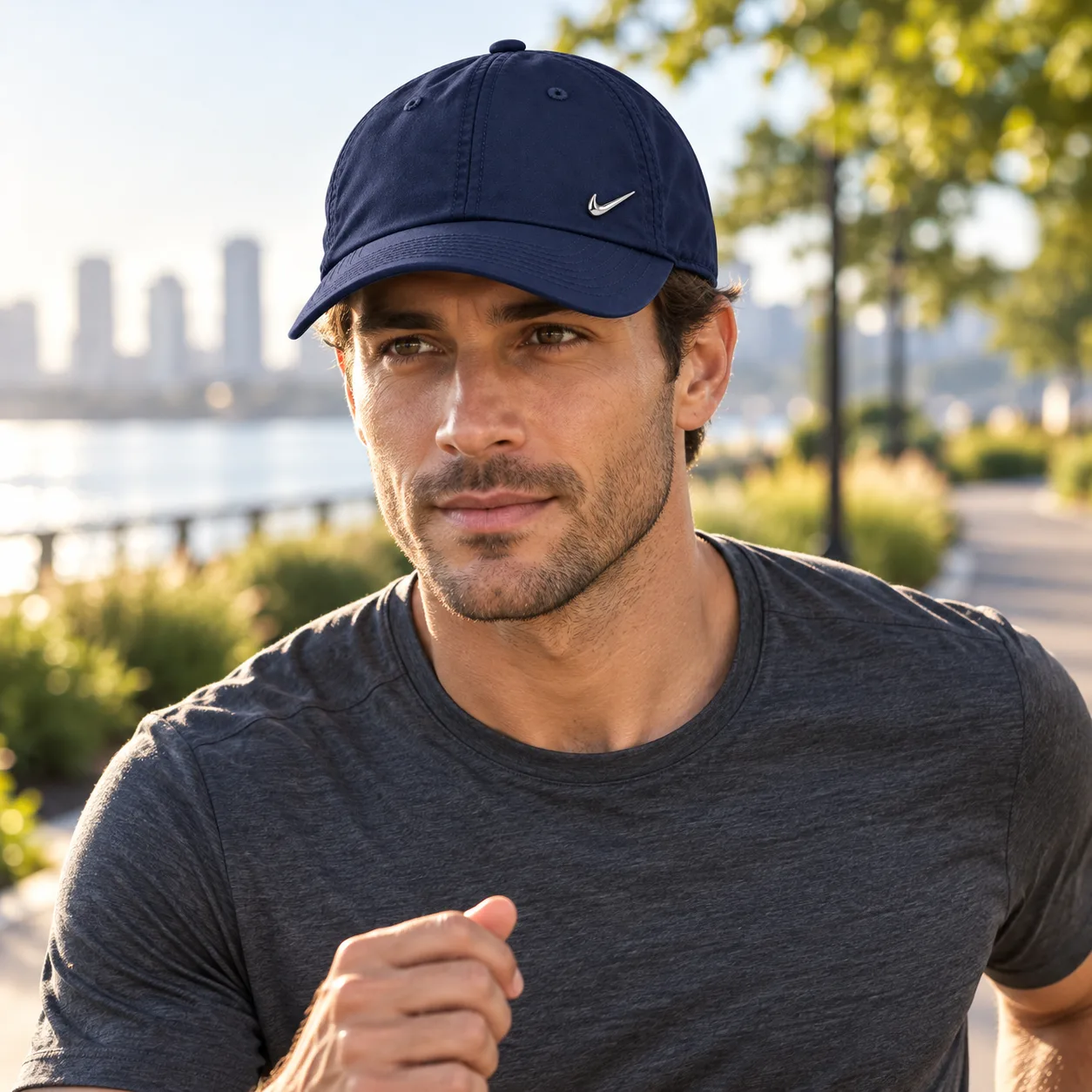 NIKE U NSW H86 CAP NK METAL SWOOSH 943092 — nike-navy-metal-swoosh-cap-active-r1