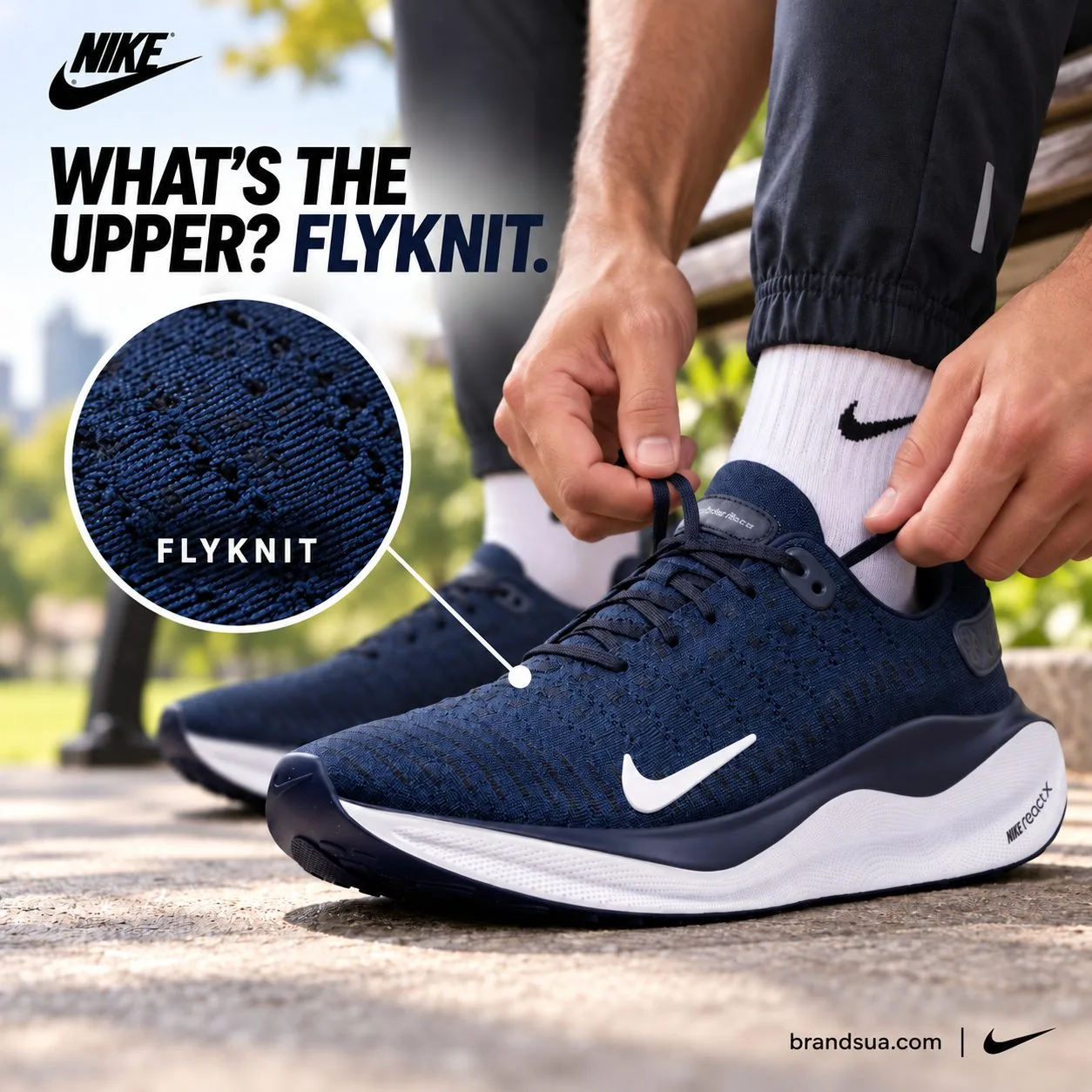 Nike Reaction X Infinity Navy DR2665-400 — Hand action plus real texture answers material FAQ.