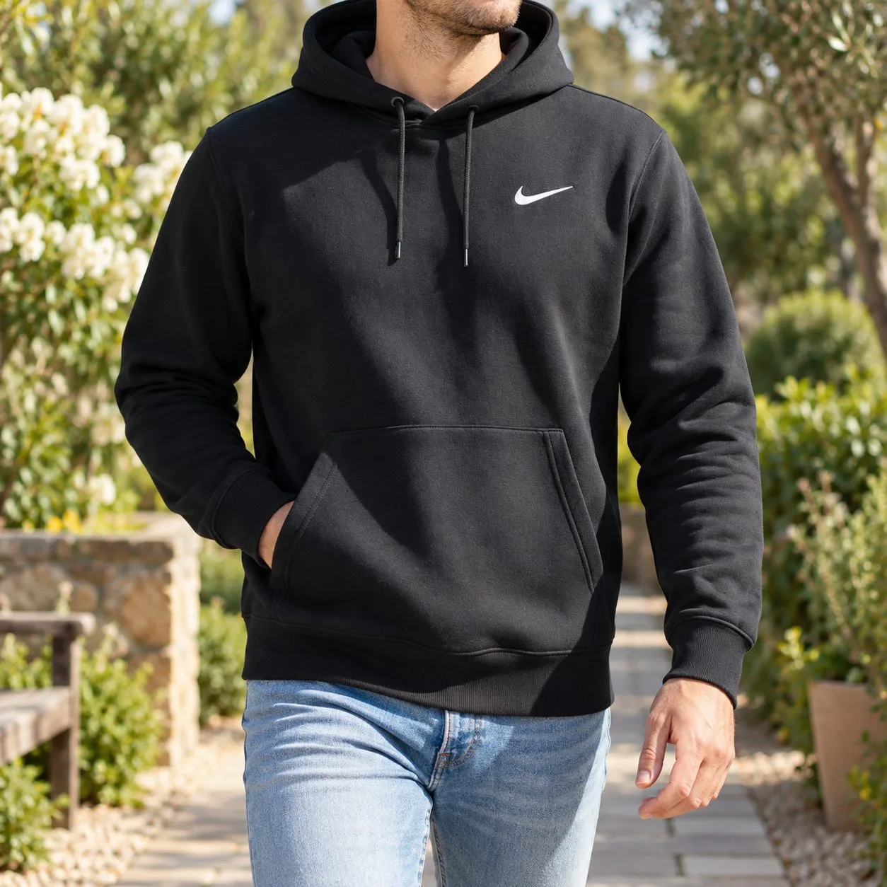 Nike Therma-FIT Fleece Pullover Hoodie — Colors: black, Size: 2xl