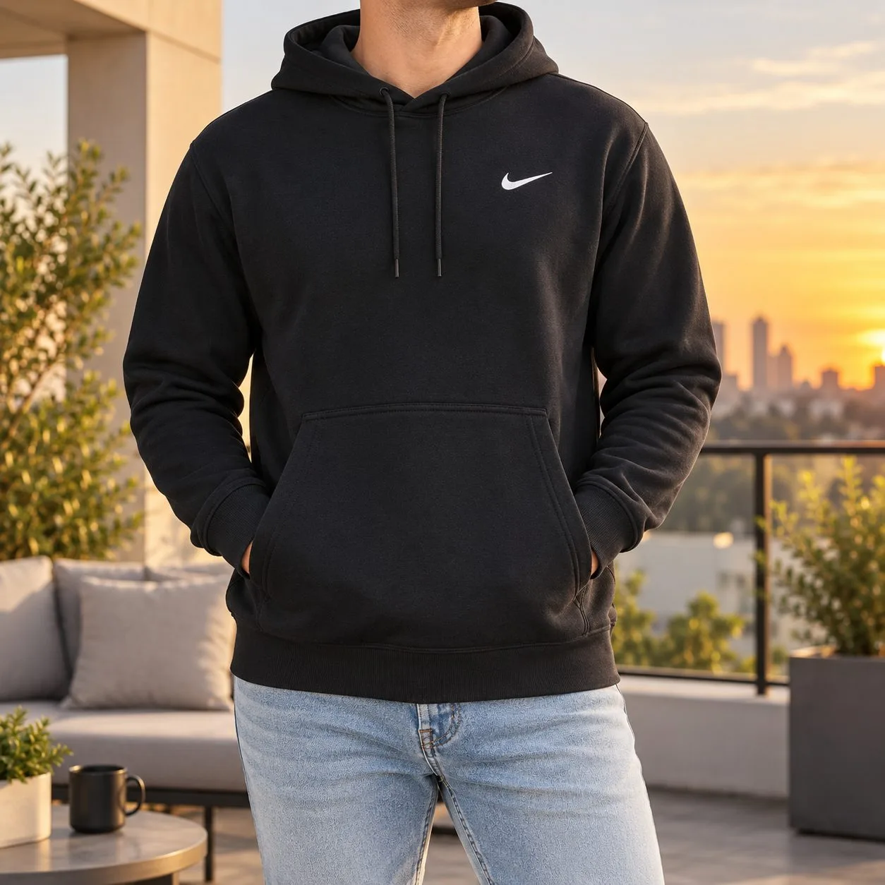 Nike Therma-FIT Fleece Pullover Hoodie — Colors: black, Size: m