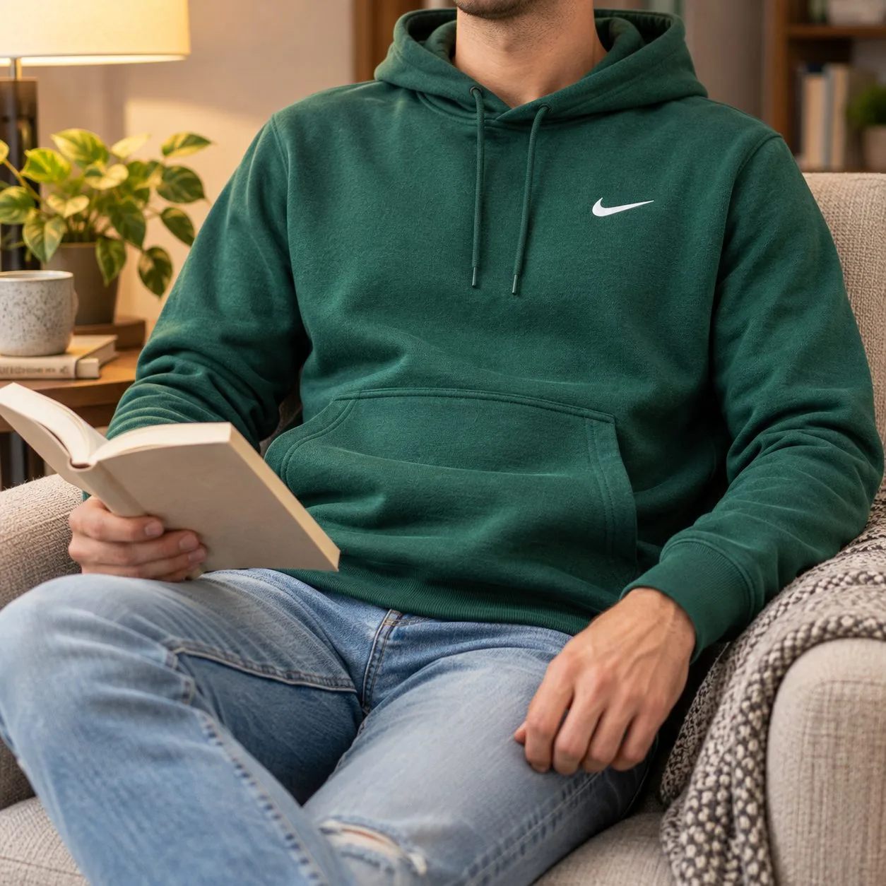Nike Therma-FIT Fleece Pullover Hoodie — Colors: green, Size: xl