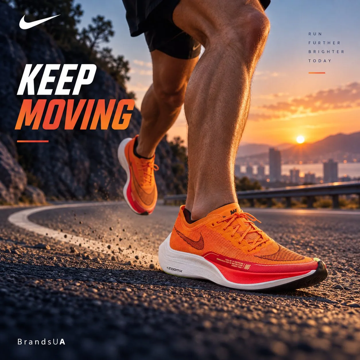 Nike ZoomX Vaporfly Next CU4111-800 — Cropped athlete walking toward track entrance in plain black shorts and white socks, f…
