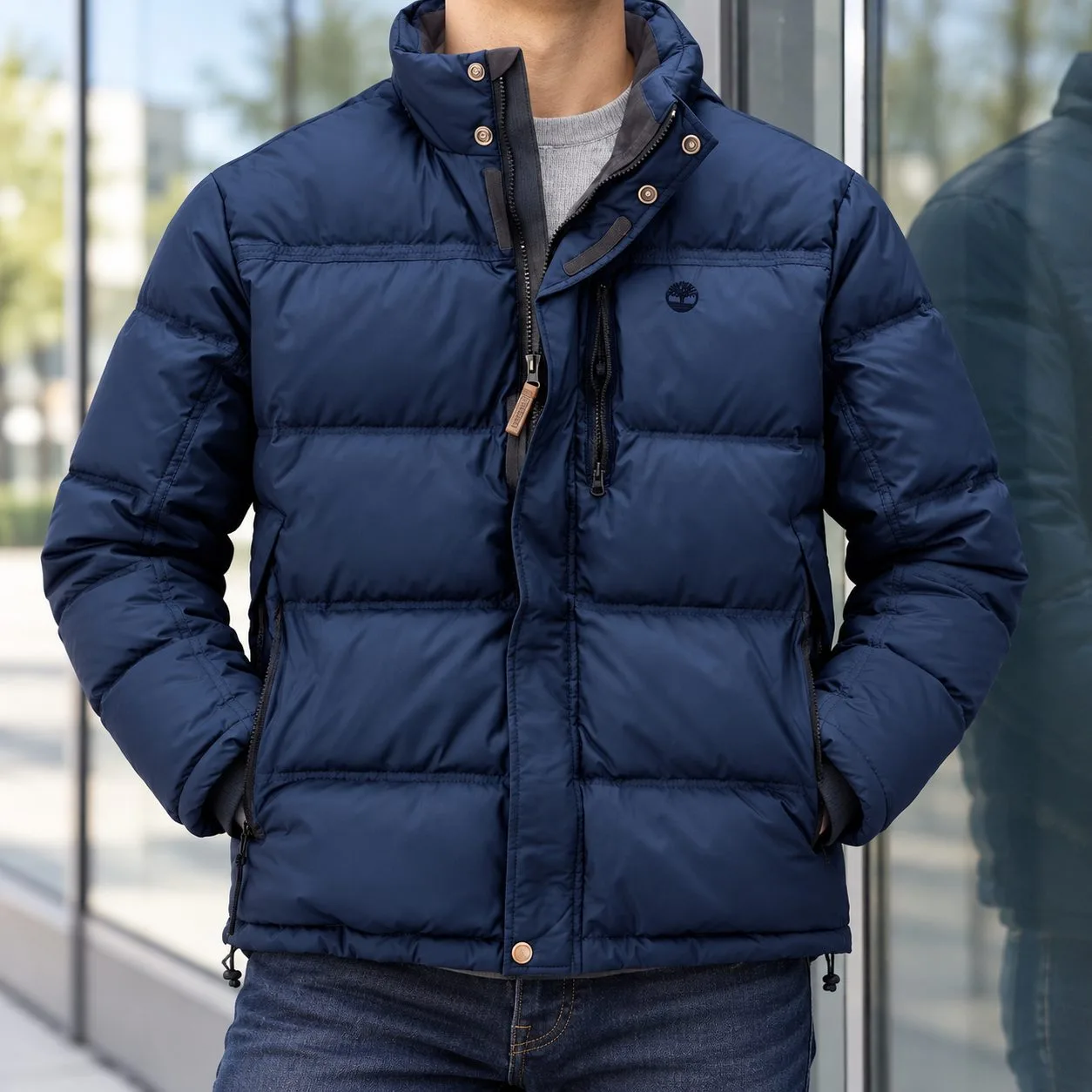 Timberland NEW Arrival men`s jacket — Colors: navy, Size: xl