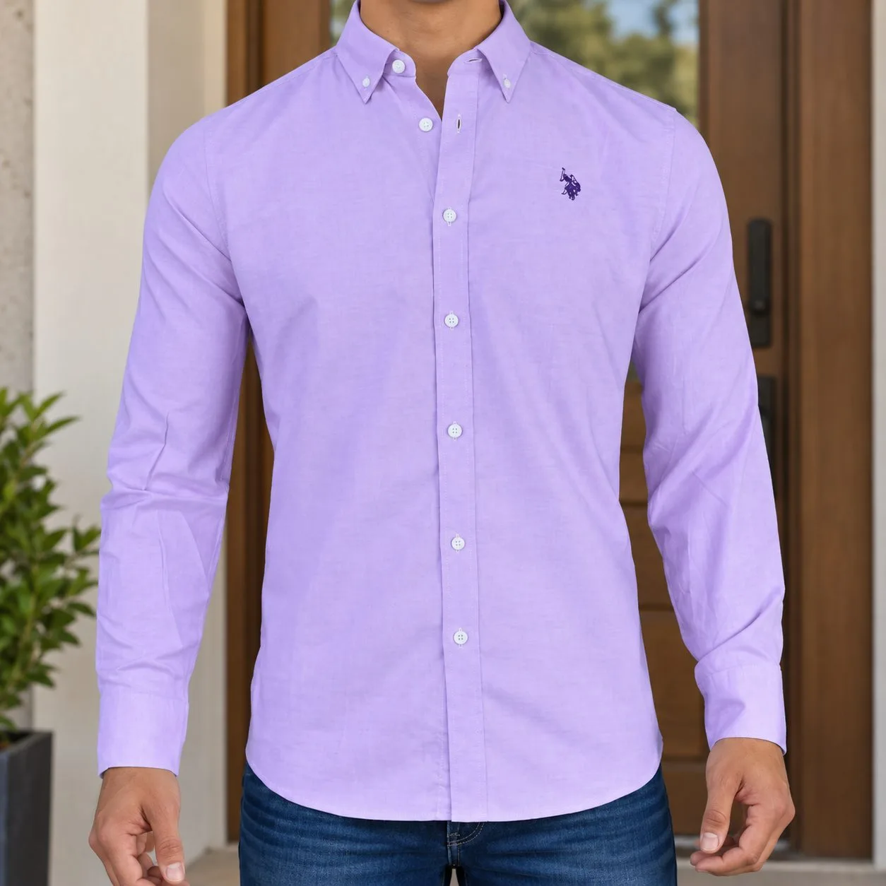 U.S POLO ASSAN Classic Shirt — Colors: purple, Size: 2xl
